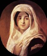 Brocky, Karoly Portrait of a Woman with Veil oil painting reproduction